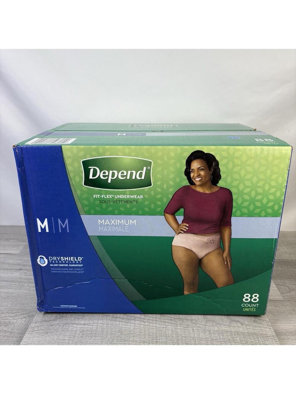 Depend Fit-Flex Underwear for Women Size Medium 88 ct